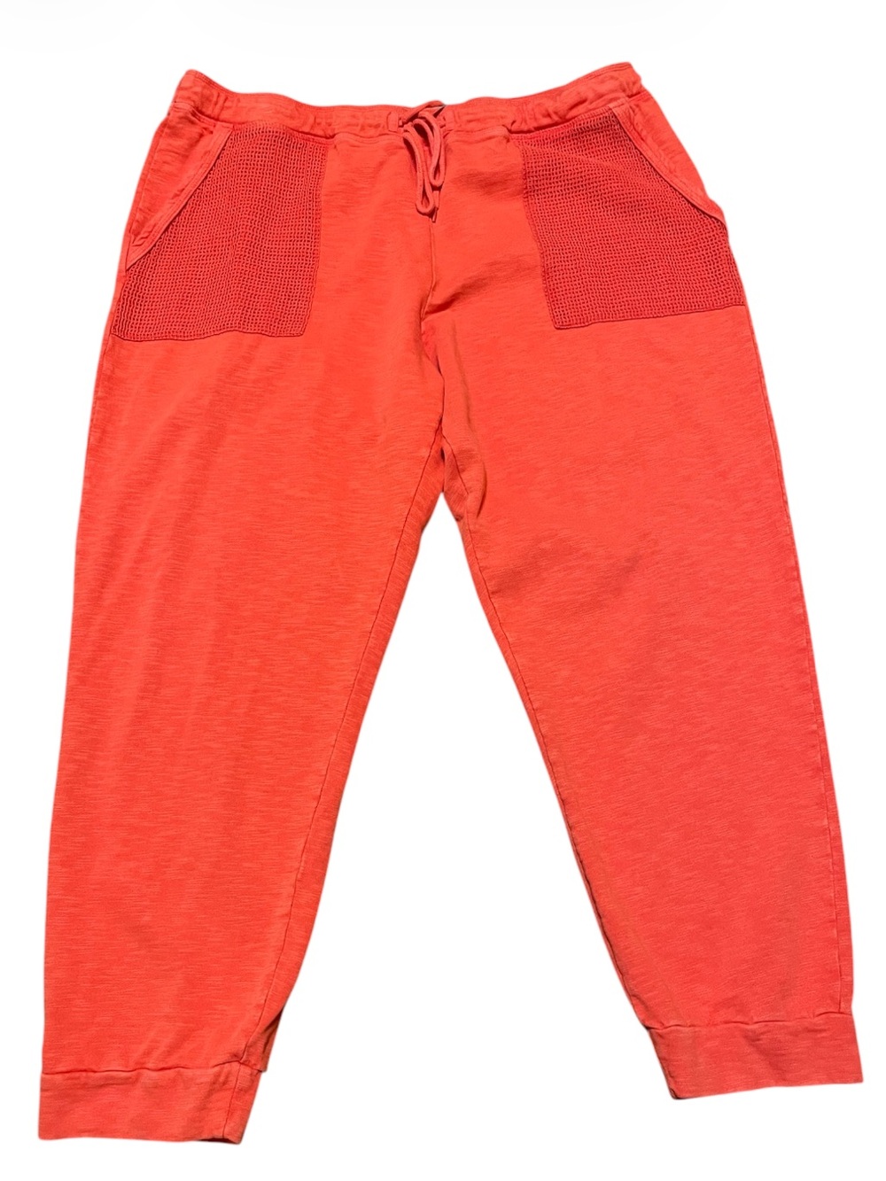 Women's Orvis Lakehouse Lounge Coral Joggers with Crochet Pockets Size XL